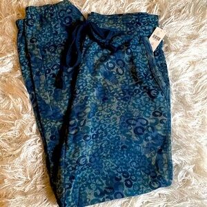 NWT Comfy Anthropologie Floral Print Pull On Joggers Lounge Sweatpants